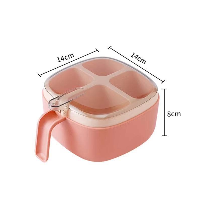 4 in 1 Seasoning Box with Spoon Spice Jar