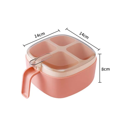 4 in 1 Seasoning Box with Spoon Spice Jar